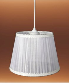 Resim TEKAY AYDINLATMA Beyaz Tül Kumaşlı Yatak Odası Avizesi 