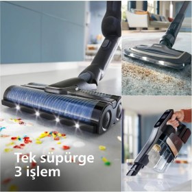 Resim Philips Islak & Kuru Aqua Trio 9000 Seri Premium Dijital Ekran, Hibrit Güç Motorlu Kablosuz Dikey Süpürge, Kendini Temizleme Fonksiyonlu 