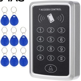 Resim Anunnaki Rfid Şifreli Kapı Kilidi Kartlı Geçiş Kontrol Sistemi 20 Adet Tag 