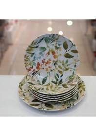 Resim Tulu Porselen Klasik Db1539 7 Parça Pasta Seti Çok Renkli 