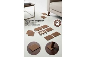 Resim Marsilyan 15’li Premium Zemin Koruyucu Keçe 9X45 cm Mobilya Ayak Koruyucu 