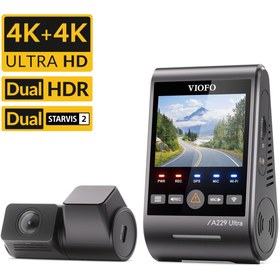 Resim Viofo A229 Ultra 2 Kameralı Ön ve Arka 4K+4K Sony Starvis 2 Sensörlü Dual HDR Wi-Fi 6 GPS'li Araç Ka 