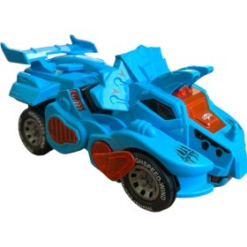 Resim Trex Dinazor Figür Araba Sesli Işıklı Pilli Müzikli Transformers Robot Dinozor 20CM 