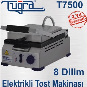 Resim Tuğra Elektirikli Tuğra Tost Makinası 8 Dilim 