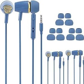 Resim 3PCS für TPE Wired Earphone In-Ear Ergonomischer Kopfhörer Subwoofer Kopfhörer für Mobiltelefon Computer (Mavi) 