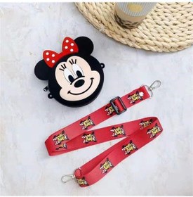 Resim Mickey Mouse Minnie Mouse Tasarım Silikon Omuz Askılı Çanta 1670-1 Çok Renkli 
