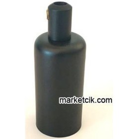 Resim Marketcik Kablo Kilitli Dekoratif Metal Laleli E14 Siyah Duy 