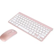 Resim Tenfowee Kablosuz Gül Altın Renkli Klavye Ve Mouse Seti - 2.4ghz Bağlantı, Sessiz Tuşlar, 10m Menzil Diğer 