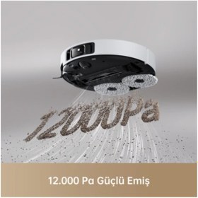 Resim Dreame 12000Pa emiş gücüyle Ultra Robot Süpürge Beyaz-(X40 Ultra) 