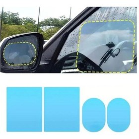 Resim 4 Parça Yan Aynalar Ve Yan Camlar İçin Araç Ayna Yağmur Kaydırıcı Ve Cam Buğu Önleyici Film Seti 5250 