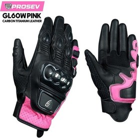 Resim Prosev Gl60w Karbon Bayan Eldiven Siyah-pembe 