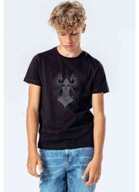 Resim Tshirthane Viking Valhalla Freyja Baskılı Unisex Çocuk Siyah T-Shirt 