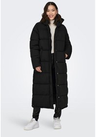 Resim Only Kadın Onlann Kapüşonlu Uzun Puffer Mont 15287913 Siyah 