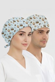 Resim ÇİZGİ MEDİKAL Yelken Dümeni Desenli Bone (Cotton Likra Kumaş) 