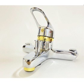 Resim Krom Gold Banyo Duş Musluğu Bataryası Sıcak Soğuk Çift Su Girişli Diğer 