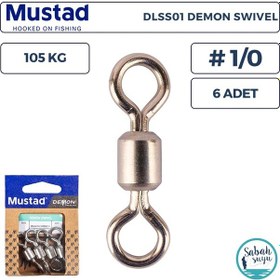 Resim Mustad Demon Dlss01 Fırdöndü 1/0 105kg 6 Adet 