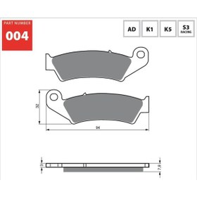 Resim DELTAFORCE Gold Ad 004 Sinter Metal Fren Balata 