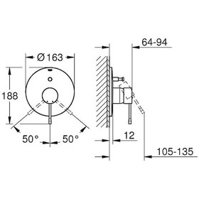 Resim Grohe Essence New Ankastre Duş Bataryası- Cool Sunrise - 19285Gl1 Altın 