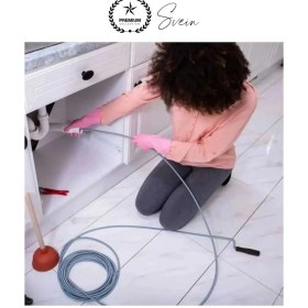 Resim Svein #kanalaçıcı Kanal Açma Sustası 10 M 13 mm Profesyonel Lavabo Gider Açıcı Spirali Güçlü Temizlik 