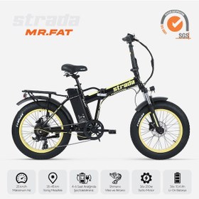 Resim Stradacycles Mr.fat Hd Katlanabilir Fat Bike 20 Jant Bisiklet Sar Sarı 