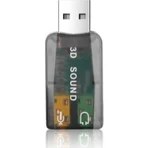 Resim Molıx Harici Ses Kartı 3D Sound 5.1 USB Mikrofon Adaptörü 3.5mm MX-2160 