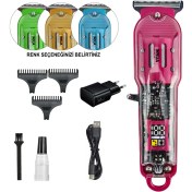 Resim Insua Saç Sakal Tıraş Makinesi Şarjlı LCD Ekran Profesyonel Insua HK-3900 Pembe 