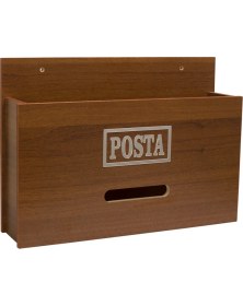 Resim Selena Ahşap Posta ve Fatura Kutusu Ceviz Akça 2 Renk 