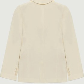 Resim Ekru Çift Düğmeli Kadın Blazer Ceket - EKRU / 36 