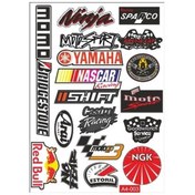 Resim A4 Sticker 003 Tek Paket Çoklu Sticker Siyah 