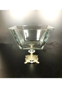 Resim Elta Collection Metal Ayaklı Gümüş Detaylı Büyük Boy Salata Kasesi gümüş 