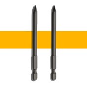 Resim 2 Adet Mıknatıslı Uzun Boy 100MM Yıldız Sıkma Ucu-Matkap Ucu /ph2 Pz2 Iki Adet 