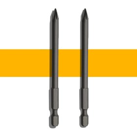 Resim 2 Adet Mıknatıslı Uzun Boy 100MM Yıldız Sıkma Ucu-Matkap Ucu /ph2 Pz2 Iki Adet 