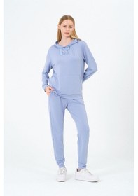 Resim Rich Kadın Yumuşak Kumaş Kapşonlu Eşofman Takımı Çok Renkli 