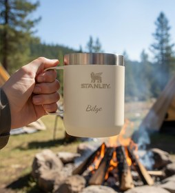 Resim Kişiye Özel Stanley Krem Kamp Kupası Classic Legendary 0.23L 