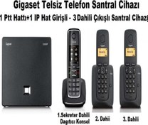 Resim C530 IP 3 Dahili Dect Telsiz Kablosuz Telefon Santrali Gigaset