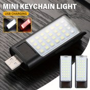 Resim 2 adet Şarj Edilebilir Mini El Fenerleri, Taşınabilir COB Çalışma Işıkları, Anahtarlık Işıkları, Kamp Işıkları, Taşınması Kolay, 5 Mod, Beyaz Işık ve Kırmızı Işık ile, Açık Hava, Kamp, Balıkçılık, Hediyeler için Uygun 