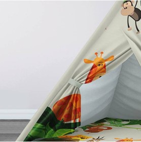 Resim instababyrooms Çocuk Oyun Çadırı Orman Hayvanları Dijital Baskılı 