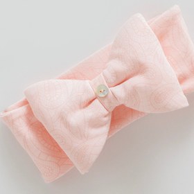 Resim Caramell %100 Pamuk Kız Bebek Fiyonk Detaylı Saç Bandı Bandana (1-24 ay arası) 