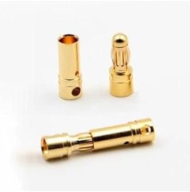 Resim Alkatronik 5 Çift 3.5mm Altın Kaplama Banana Dişi Erkek Soket 40a Pil Batarya Lion Bullet Plug 