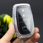 Resim Toyota için Premium Şeffaf TPU Anahtarlık Kılıfı - Corolla SE, Camry 50/55, Yaris, Land Cruiser Prado150, Auris, RAV4, Venza, Sienna ile Uyumlu - Dayanıklı Araç Aksesuarı, Kirtlandi 