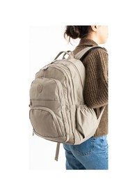Resim Sanmorris Unisex Suya Dayanıklı Vizon Renkli Krinkıl Kumaş Çok Gözlü Orta Boy Laptop Okul Ve Sırt Çantası Vizon 
