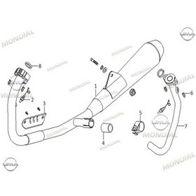 Resim MONDİAL BUCCANEER 250İ EGZOZ KOMPLE 