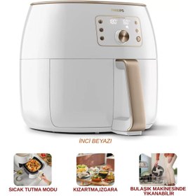 Resim Philips Xxl 7,3 Litre Yüksek Hacim, Twin TurboStar Teknolojili Ultra Premium Airfryer İnci Beyazı 