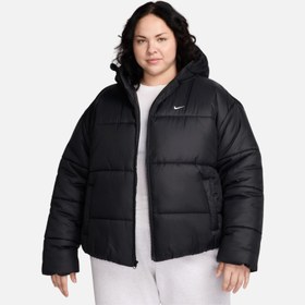 Resim Nike Sportswear Classic Puffer Therma-Fit Loose Full-Zip Hoodie (Plus Size) Kadın Mont 