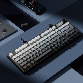 Resim EWEADN Tri-Mode Kablosuz Klavye, Gradyan Renk Tasarımı, Sessiz Yazma, Sayısal Tuş, Uzun Pil Ömrü, Sessiz Oyun ve Ofis Klavyesi, PC, Laptop, Mac için Kontur Klavye Kapakları - USB-C Şarj, 2.4G/Kablosuz Bağlantı, Oyun Klavyesi, Laptop Aksesuarı, Modern Estetik, Dayanıklı Yapı, Ev Ofis Kullanıcıları, Mac Kullanıcıları, hp için, USB Bağlantısı, Ev Ofis Çalışanları 