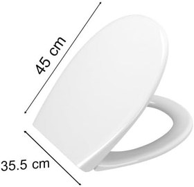 Resim VitrA S10 Klozet Kapağı 84-003-009, Yavaş Kapanır, Duroplast, Sandviç Tip, Metal Menteşeli, Beyaz 