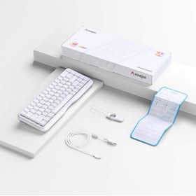 Resim silabor Kemove K68SE Mekanik Beyaz Klavye Kırmızı Switch 