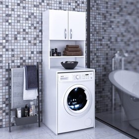 Resim Banyo Dolabı Çamaşır Makinesi Dolabı 