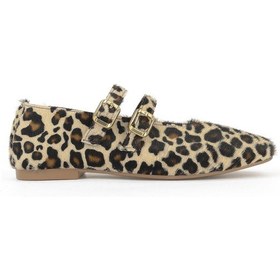 Resim Ziya, Kadın Hakiki Deri Babet 153111z40831 Bej-leopar 153111z40831 710 Bej-leopar 