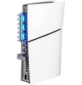 Resim Pg-p5s005 Ps5 Slim Disk-ps5 Slim Dijital Uyumlu 3 Kademeli Led Işıklı Arka Soğutucu Fan 